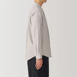 New Muji Camisa estilo Oxford cuello Mao