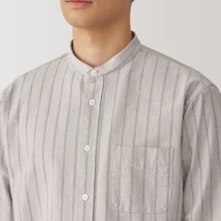 New Muji Camisa estilo Oxford cuello Mao