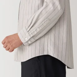 New Muji Camisa estilo Oxford cuello Mao