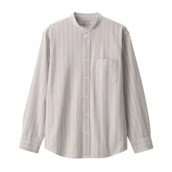 New Muji Camisa estilo Oxford cuello Mao