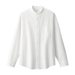 New Muji Camisa estilo Oxford cuello Mao