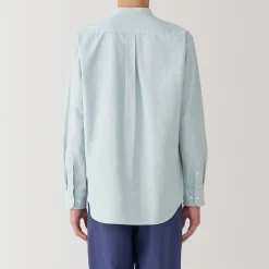 Muji Camisa estilo Oxford cuello Mao para hombre…