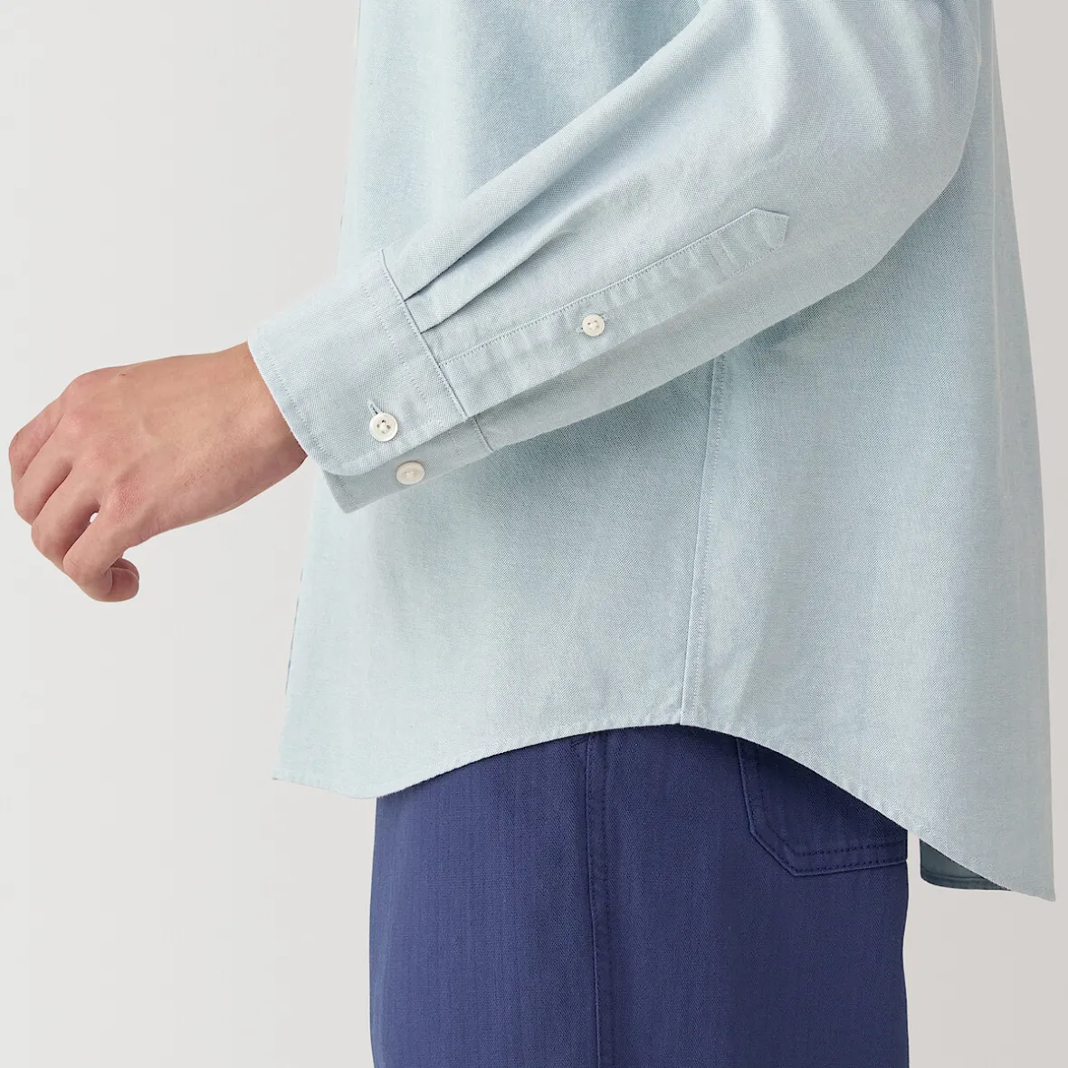 Muji Camisa estilo Oxford cuello Mao para hombre…