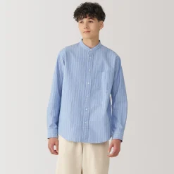 Muji Camisa estilo Oxford cuello Mao para hombre…