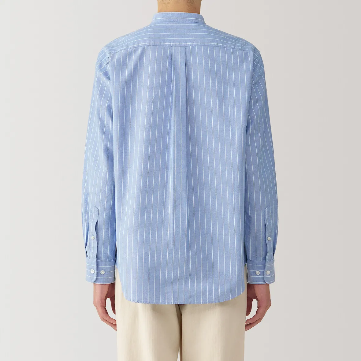 Muji Camisa estilo Oxford cuello Mao para hombre…