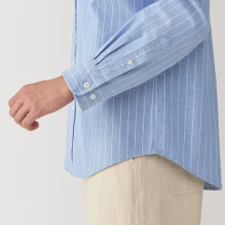 Muji Camisa estilo Oxford cuello Mao para hombre…