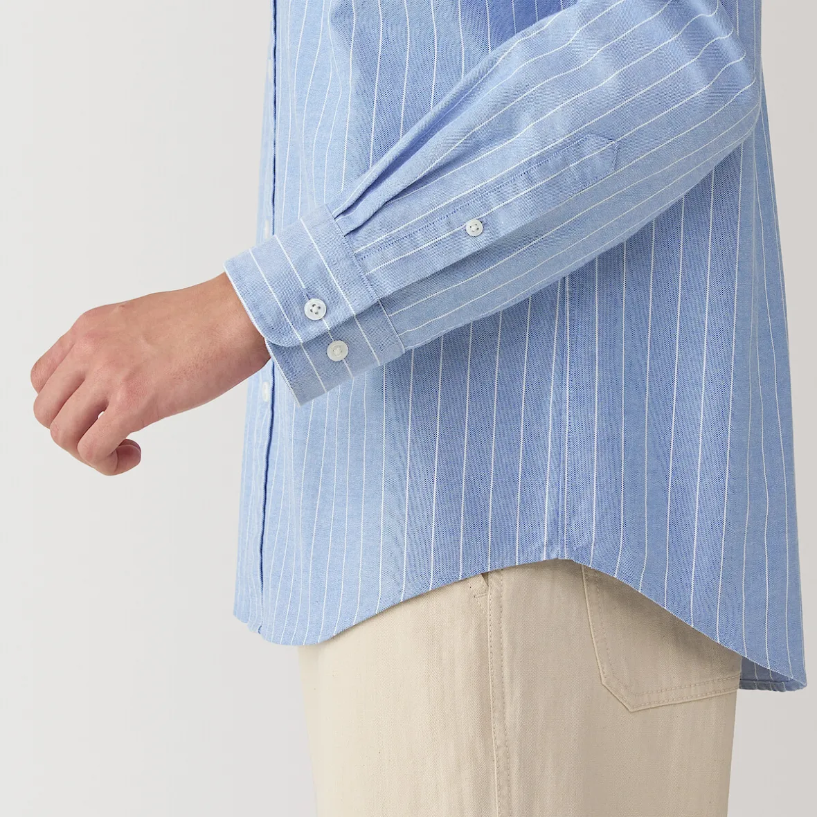 Muji Camisa estilo Oxford cuello Mao para hombre…