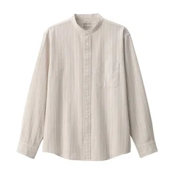 Muji Camisa estilo Oxford cuello Mao para hombre…