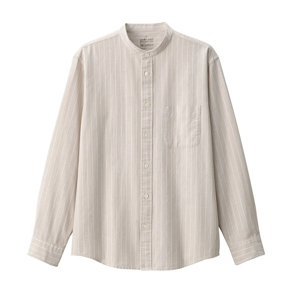 Muji Camisa estilo Oxford cuello Mao para hombre…