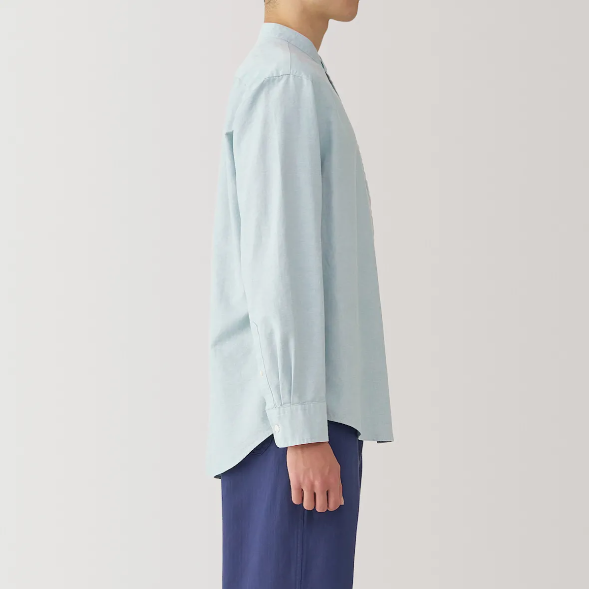 Muji Camisa estilo Oxford cuello Mao para hombre…