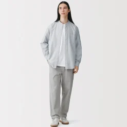 Discount Muji Camisa estilo Oxford cuello Mao para hombr