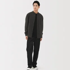 Discount Muji Camisa estilo Oxford cuello Mao para hombr