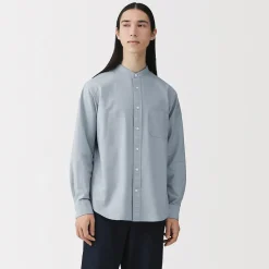 Discount Muji Camisa estilo Oxford cuello Mao para hombr