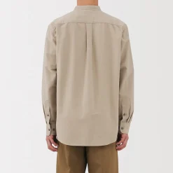 Clearance Muji Camisa estilo Oxford cuello Mao para hombre