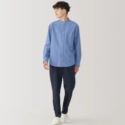 Clearance Muji Camisa estilo Oxford cuello Mao para hombre