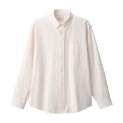 Muji Camisa Oxford con botones y acabado lavado para hombre…