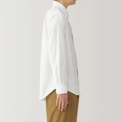 Outlet Muji Camisa Oxford con botones y acabado lavado para hombre
