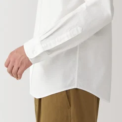 Outlet Muji Camisa Oxford con botones y acabado lavado para hombre