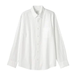 Outlet Muji Camisa Oxford con botones y acabado lavado para hombre