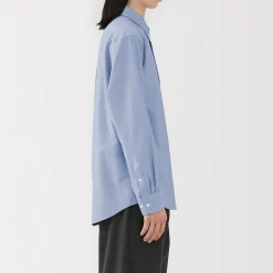Outlet Muji Camisa Oxford con botones y acabado lavado para hombre