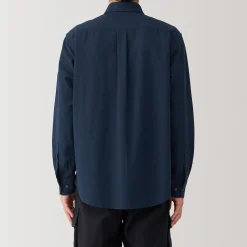 Outlet Muji Camisa Oxford con botones y acabado lavado para hombre