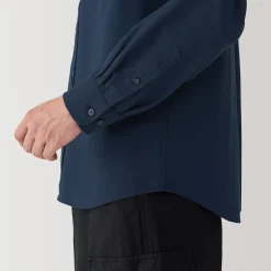 Outlet Muji Camisa Oxford con botones y acabado lavado para hombre