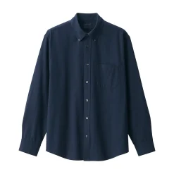 Outlet Muji Camisa Oxford con botones y acabado lavado para hombre