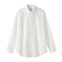 Best Muji Camisa Oxford con botones y acabado lavado para hombre