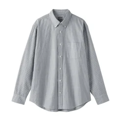 Best Muji Camisa Oxford con botones y acabado lavado para hombre
