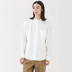 Online Muji Camisa Oxford con botones y acabado lavado para hombre