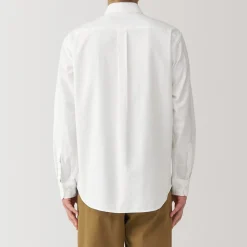 Online Muji Camisa Oxford con botones y acabado lavado para hombre