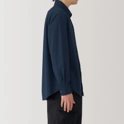 Online Muji Camisa Oxford con botones y acabado lavado para hombre
