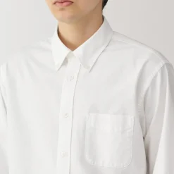 Online Muji Camisa Oxford con botones y acabado lavado para hombre
