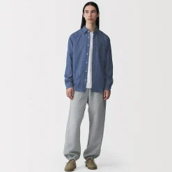 Muji Camisa vaquera para hombre