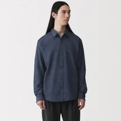 Muji Camisa vaquera para hombre