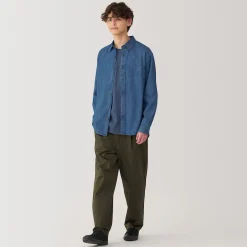Muji Camisa vaquera para hombre