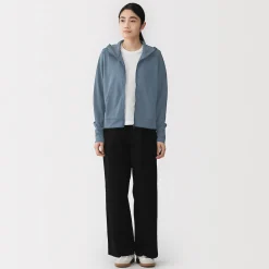 Discount Muji Camiseta con capucha y cremallera Quick Dry para mujer
