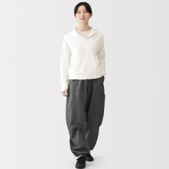 Discount Muji Camiseta con capucha y cremallera Quick Dry para mujer