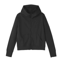 Discount Muji Camiseta con capucha y cremallera Quick Dry para mujer