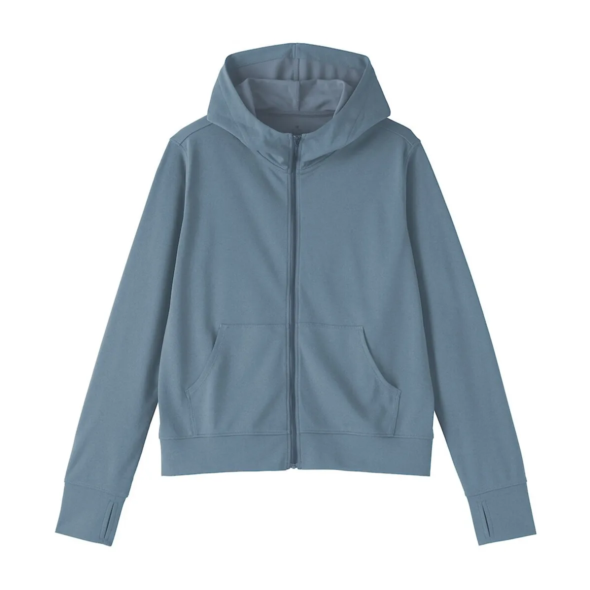 Discount Muji Camiseta con capucha y cremallera Quick Dry para mujer