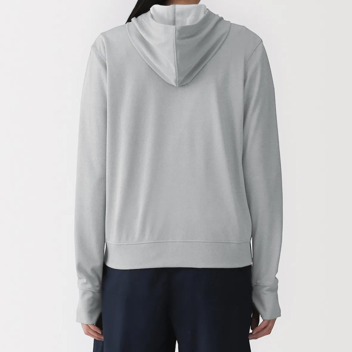 Discount Muji Camiseta con capucha y cremallera Quick Dry para mujer