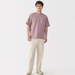 Discount Muji Camiseta Cool Touch Relaxed Fit con bolsillo para hombre.