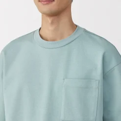 Discount Muji Camiseta Cool Touch Relaxed Fit con bolsillo para hombre.