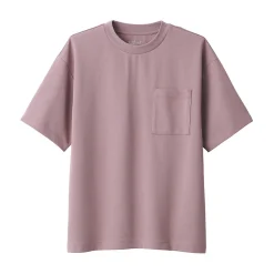 Discount Muji Camiseta Cool Touch Relaxed Fit con bolsillo para hombre.