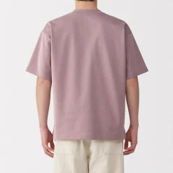 Discount Muji Camiseta Cool Touch Relaxed Fit con bolsillo para hombre.