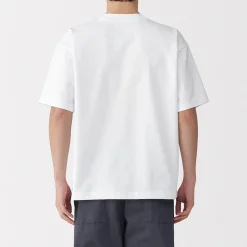Hot Muji Camiseta Cool Touch Relaxed Fit con bolsillo para hombre