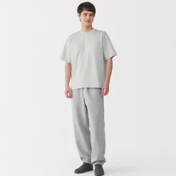 Hot Muji Camiseta Cool Touch Relaxed Fit con bolsillo para hombre