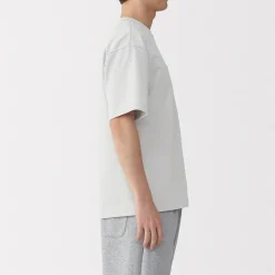Hot Muji Camiseta Cool Touch Relaxed Fit con bolsillo para hombre