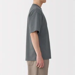 Hot Muji Camiseta Cool Touch Relaxed Fit con bolsillo para hombre