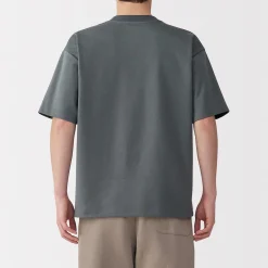 Hot Muji Camiseta Cool Touch Relaxed Fit con bolsillo para hombre